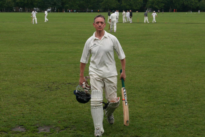 Philip Barrass leaves field on 36