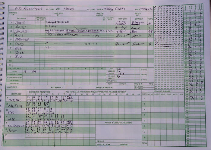 Old Fallopians batting